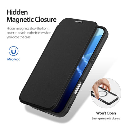For iPhone 16 Pro Max DUX DUCIS Skin X Pro Series Magsafe PC + TPU Phone Leather Case(Black)