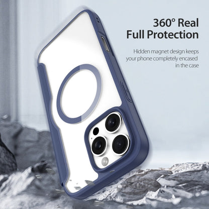 For iPhone 16 Pro DUX DUCIS Skin X Pro Series Magsafe PC + TPU Phone Leather Case(Blue)