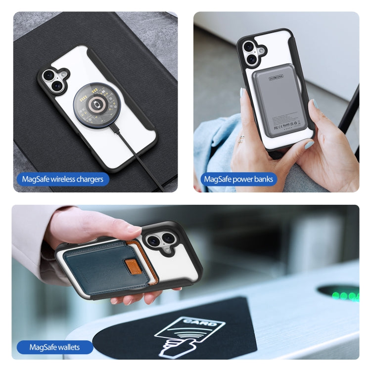 For iPhone 16 Plus DUX DUCIS Skin X Pro Series Magsafe PC + TPU Phone Leather Case(Black)