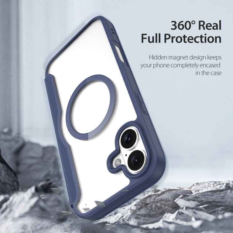 For iPhone 16 Plus DUX DUCIS Skin X Pro Series Magsafe PC + TPU Phone Leather Case(Blue)