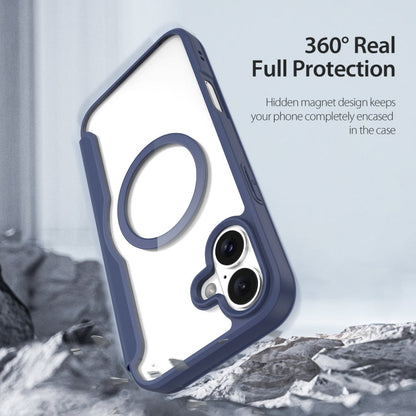 For iPhone 16 Plus DUX DUCIS Skin X Pro Series Magsafe PC + TPU Phone Leather Case(Blue)