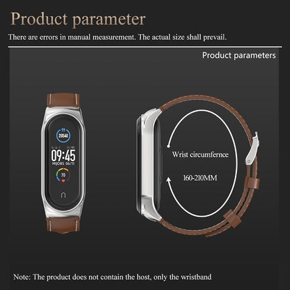 For Xiaomi Mi Band 8 Mijobs CS Case Microfiber PU Leather Watch Band(Red Silver)
