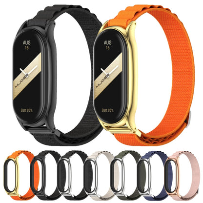 For Xiaomi Mi Band 8 Mijobs Plus Case Nylon Breathable Watch Band(Black)