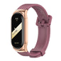 For Xiaomi Mi Band 8 / 9 Mijobs CS Case Silicone Watch Band(Wine Red Rose Gold)