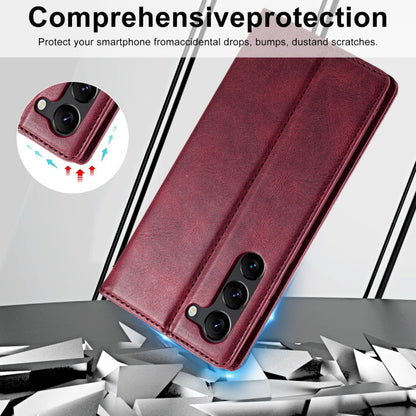 For Samsung Galaxy S24 LC.IMEEKE RFID Anti-theft Leather Phone Case(Red)