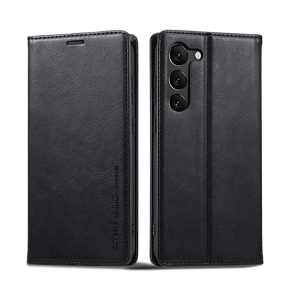 For Samsung Galaxy S24+ LC.IMEEKE RFID Anti-theft Leather Phone Case(Black)