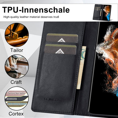 For Samsung Galaxy S24+ LC.IMEEKE RFID Anti-theft Leather Phone Case(Black)