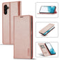 For Samsung Galaxy A15 5G / 15 4G LC.IMEEKE Strong Magnetism Microfiber Leather Phone Case(Rose Gold)