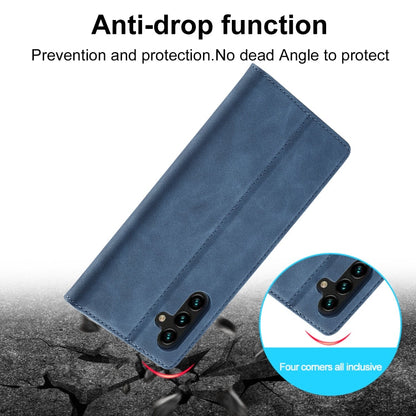 For Samsung Galaxy A55 5G LC.IMEEKE Strong Magnetism Microfiber Leather Phone Case(Blue)
