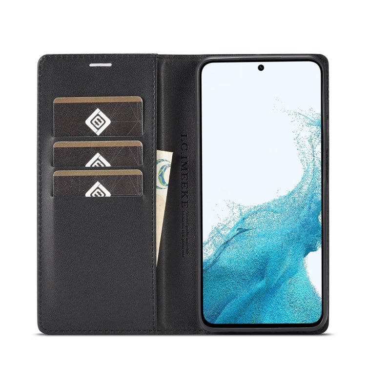 For Samsung Galaxy A15 5G LC.IMEEKE Carbon Fiber Leather Phone Case(Horizontal Black)