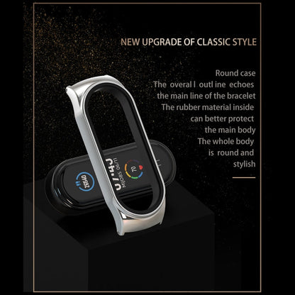 For Xiaomi Mi Band 8 Mijobs CS Case Milan Magnetic Stainless Steel Watch Band(Black)