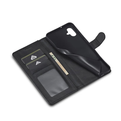For Samsung Galaxy A05 LC.IMEEKE Calf Texture Leather Phone Case(Black)
