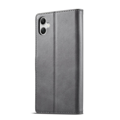 For Samsung Galaxy A05 LC.IMEEKE Calf Texture Leather Phone Case(Grey)