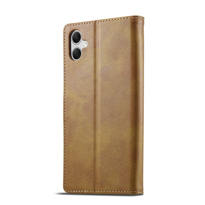 For Samsung Galaxy A05 LC.IMEEKE Calf Texture Leather Phone Case(Brown)