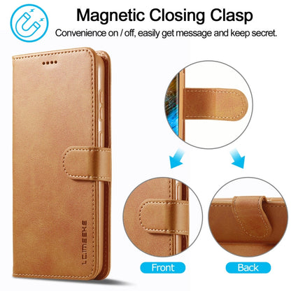 For Samsung Galaxy S24 5G LC.IMEEKE Calf Texture Leather Phone Case(Brown)