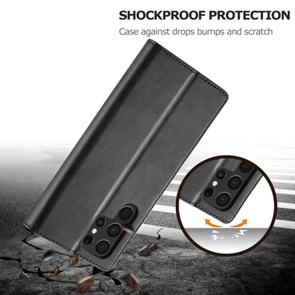 Pour Samsung Galaxy S24 Ultra 5G LC.IMEEKE Étui de téléphone en cuir texturé veau (noir)