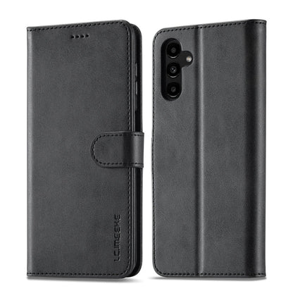 For Samsung Galaxy A55 5G LC.IMEEKE Calf Texture Leather Phone Case(Black)