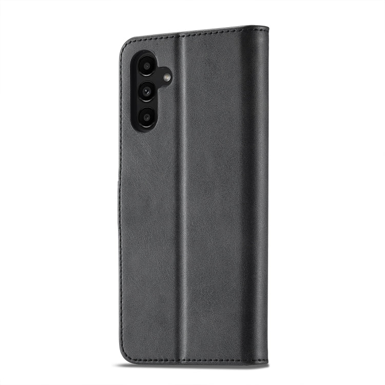 For Samsung Galaxy A55 5G LC.IMEEKE Calf Texture Leather Phone Case(Black)