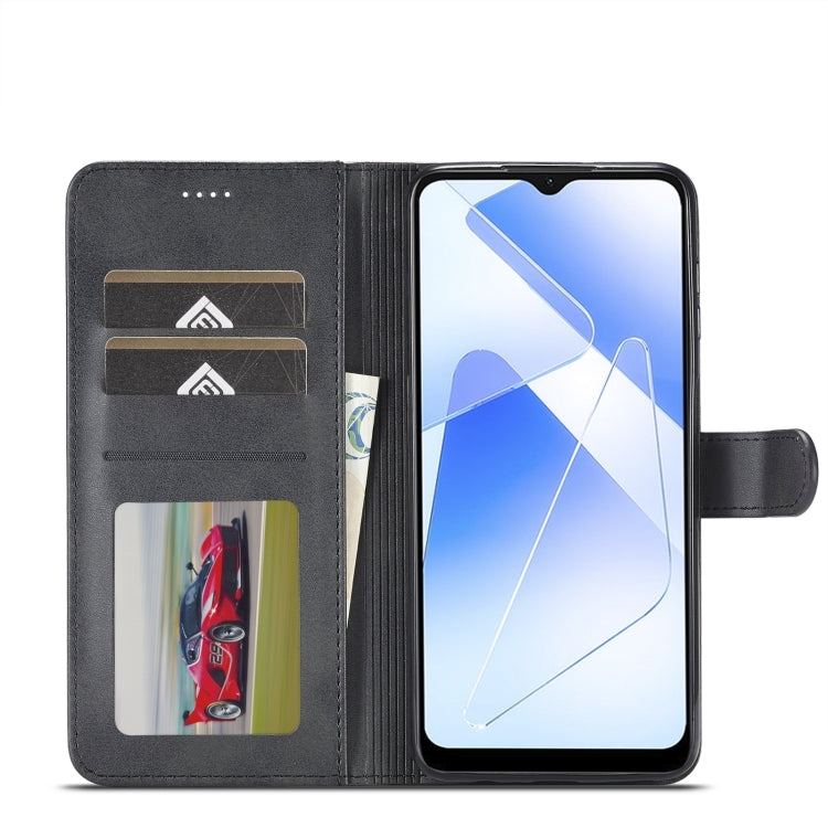 For Samsung Galaxy A55 5G LC.IMEEKE Calf Texture Leather Phone Case(Black)