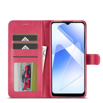 For Samsung Galaxy A55 5G LC.IMEEKE Calf Texture Leather Phone Case(Red)