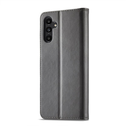 For Samsung Galaxy A55 5G LC.IMEEKE Calf Texture Leather Phone Case(Grey)