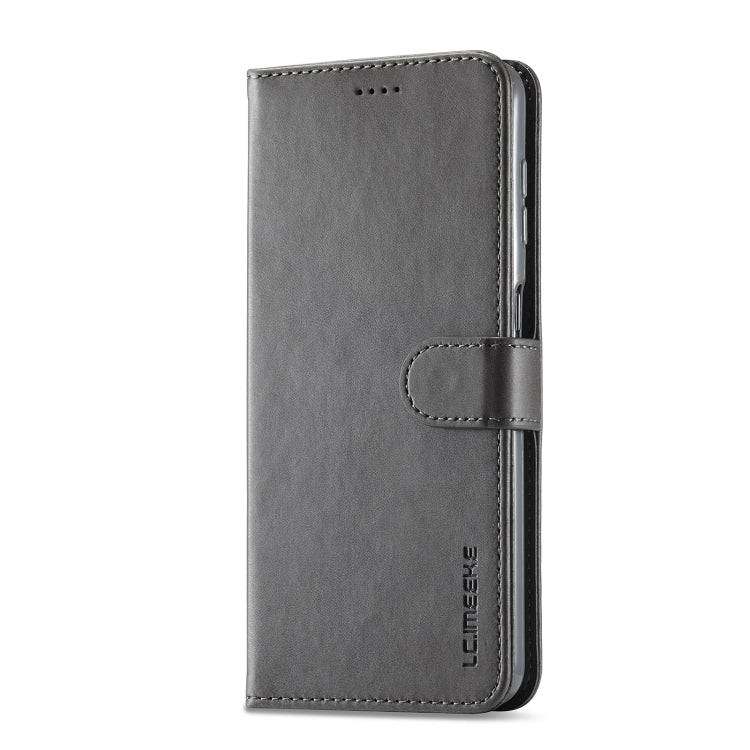 For Samsung Galaxy A55 5G LC.IMEEKE Calf Texture Leather Phone Case(Grey)