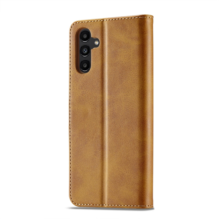 For Samsung Galaxy A55 5G LC.IMEEKE Calf Texture Leather Phone Case(Brown)