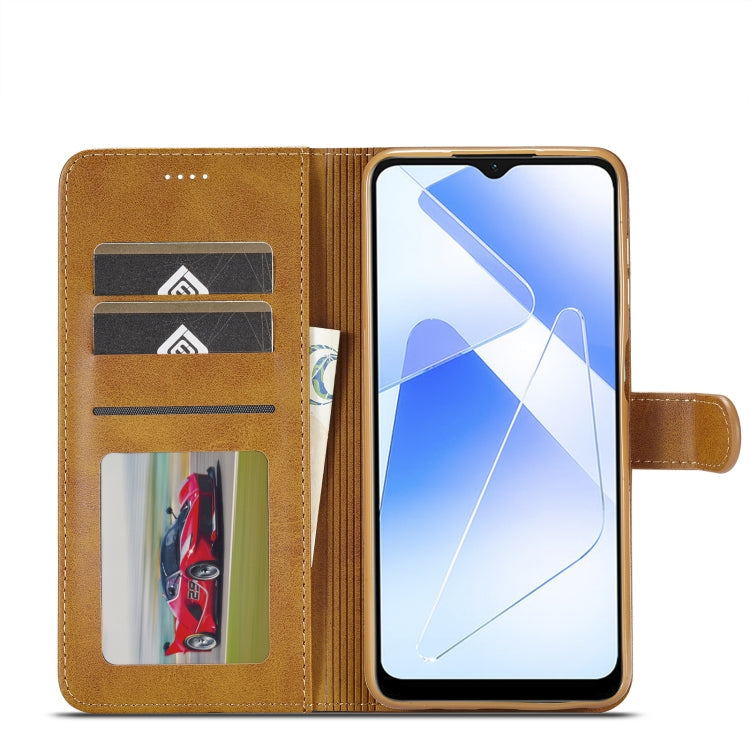 For Samsung Galaxy A55 5G LC.IMEEKE Calf Texture Leather Phone Case(Brown)