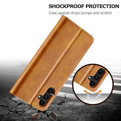 For Samsung Galaxy A55 5G LC.IMEEKE Calf Texture Leather Phone Case(Brown)
