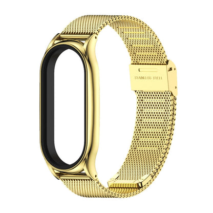 For Xiaomi Mi Band 8 / 9 Mijobs Plus Case Milan Buckle Metal Watch Band(Gold)