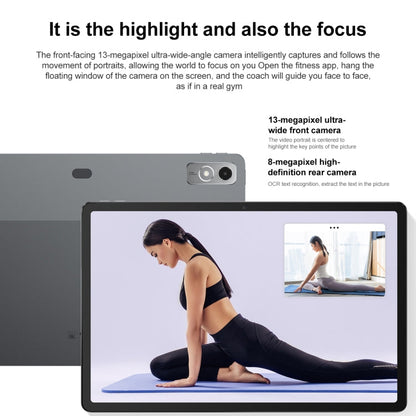 Tablette WiFi Lenovo Pad Pro 12,7 pouces, 8 Go+256 Go, Android 13, Qualcomm Snapdragon 870 Octa Core, prise en charge de l'identification faciale (Gris Foncé)
