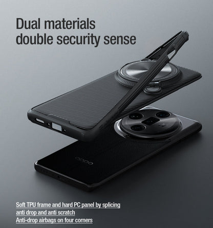 For OPPO Find X7 Ultra NILLKIN Black Mirror Prop CD Texture Mirror Phone Case(Black)