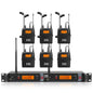 XTUGA RW2080 UHF Wireless Stage Singer In-Ear Monitor System 6 BodyPacks(AU Plug)