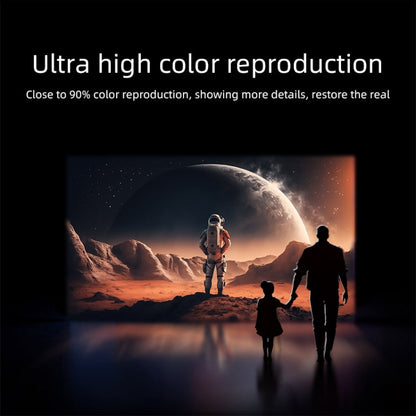 AUN A003 1280x720P 150 Lumens Same Screen Version Portable Home Theater LED HD Digital Projector, US Plug(Grey)