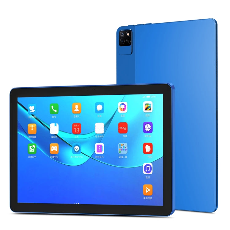 BDF P40 Tablette PC 4G LTE 10,1 pouces, 8 Go + 128 Go, Android 11 MTK6755 Octa Core, Double SIM, Prise UE (Bleu)