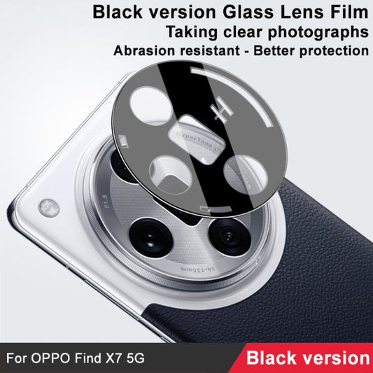 Pour OPPO Find X7 5G IMAK Film de protection pour objectif de caméra arrière version noire