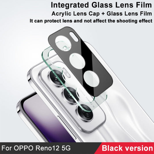 For OPPO Reno12 5G Global imak High Definition Integrated Glass Lens Film Black Version
