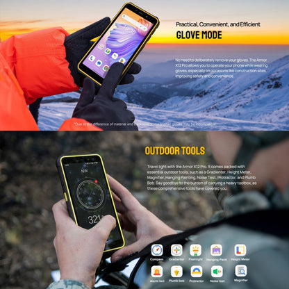 [HK Warehouse] Ulefone Armor X12 Pro, 4GB+64GB, IP68/IP69K Rugged Phone, 5.45 inch Android 15 MediaTek Helio G36 Octa Core, Network: 4G, NFC(Less Green)