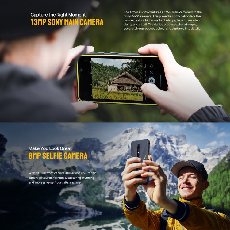 [HK Warehouse] Ulefone Armor X12 Pro, 4GB+64GB, IP68/IP69K Rugged Phone, 5.45 inch Android 15 MediaTek Helio G36 Octa Core, Network: 4G, NFC(Less Green)
