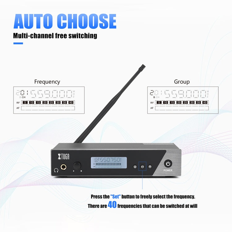 XTUGA  IEM1100 Professional Wireless In Ear Monitor System 1 BodyPacks(UK Plug)