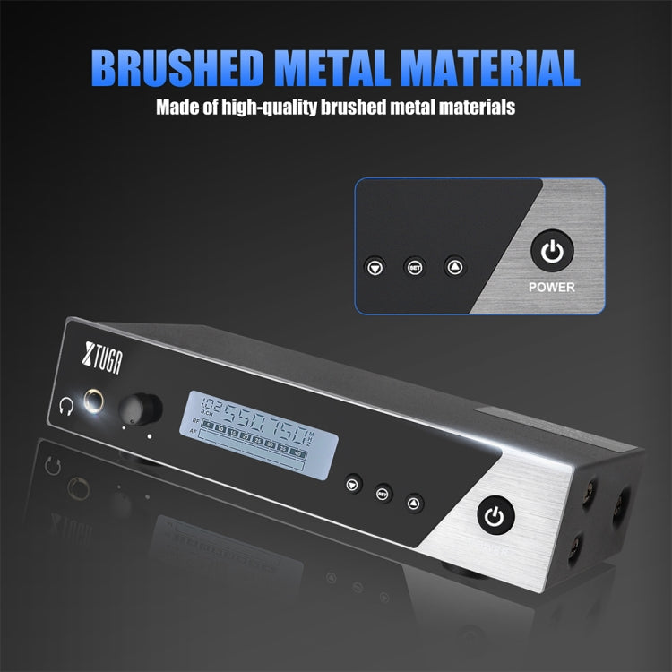 XTUGA  IEM1100 Professional Wireless In Ear Monitor System 2 BodyPacks(UK Plug)