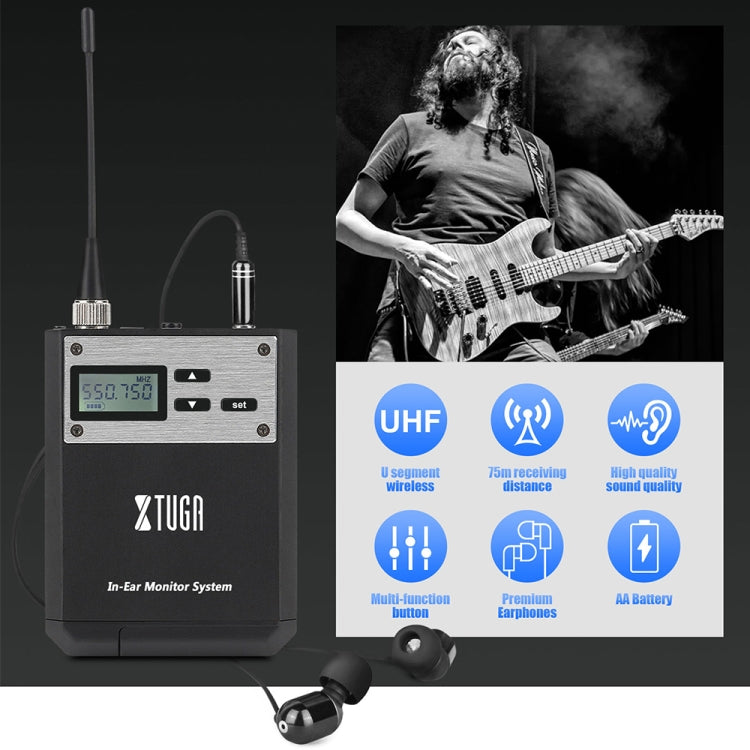 XTUGA  IEM1100 Professional Wireless In Ear Monitor System 5 BodyPacks(US Plug)
