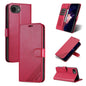 Pour iPhone 17e / 16e AZNS Coque de téléphone en cuir à rabat texturée peau de mouton (Rouge)