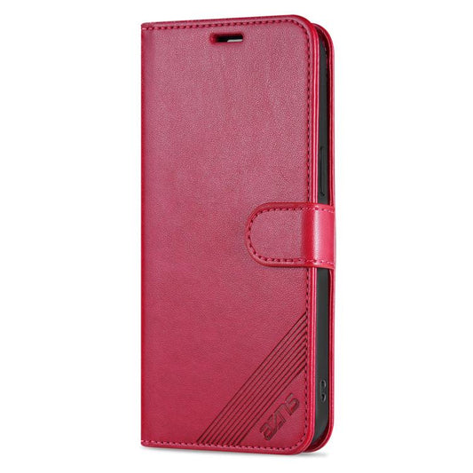 For iPhone 17e / 16e AZNS Sheepskin Texture Flip Leather Phone Case(Red)
