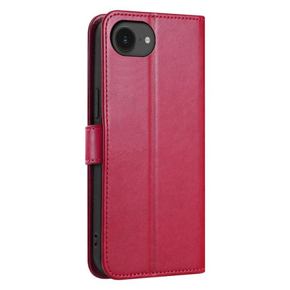 Pour iPhone 17e / 16e AZNS Coque de téléphone en cuir à rabat texturée peau de mouton (Rouge)