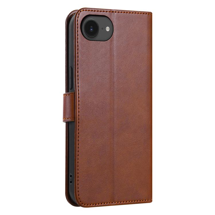 For iPhone 17e / 16e AZNS Sheepskin Texture Flip Leather Phone Case(Brown)