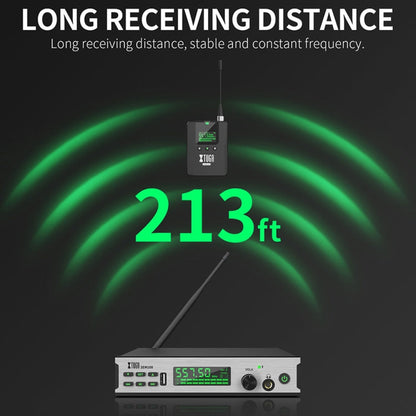 XTUGA SEM100 Professional Wireless In Ear Monitor System 2 BodyPacks(AU Plug)