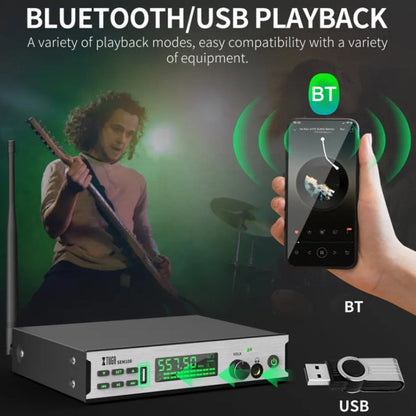 XTUGA SEM100 Professional Wireless In Ear Monitor System 1 BodyPacks(EU Plug)