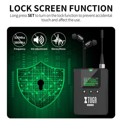 XTUGA SEM100 Professional Wireless In Ear Monitor System 1 BodyPacks(EU Plug)