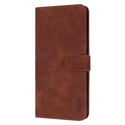 For iPhone 17e / 16e AZNS Skin Feel Calf Texture Flip Leather Phone Case(Brown)
